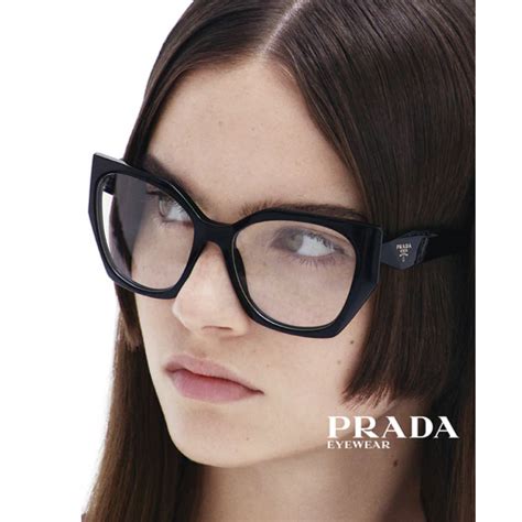 prada pr18wv 1ab1o1|Prada PR 18WV 1AB1O1 52 Black Eyeglasses .